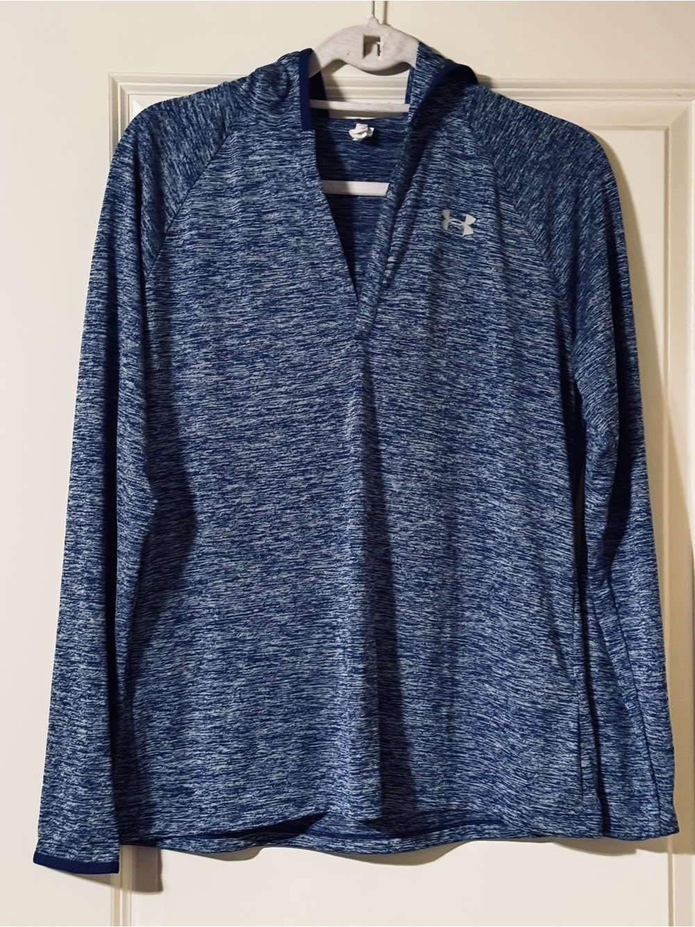 Under Armour Blue Heathered Hooded Pullover‎ Size L